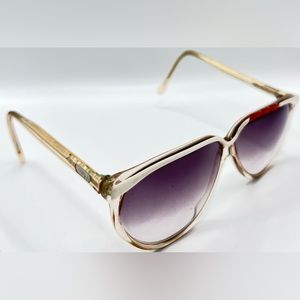 Vintage Landolfi 504 White Translucent Oval Sunglasses Frames Only